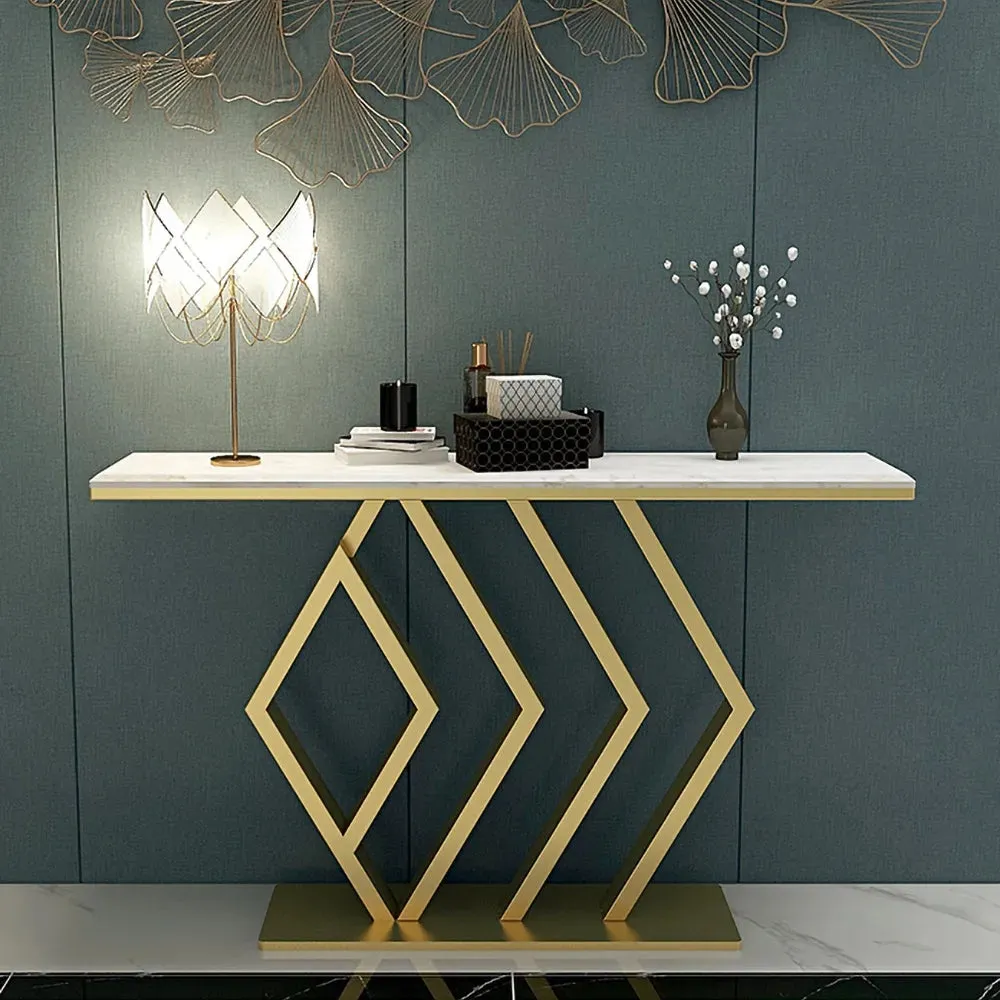 Pasco Golden Console Table - Stainless Steel