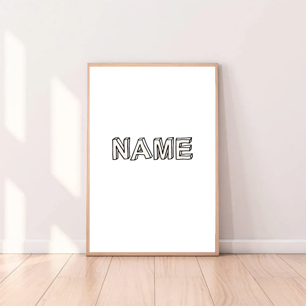 Personalized "Custom Name" Wall Art, Block