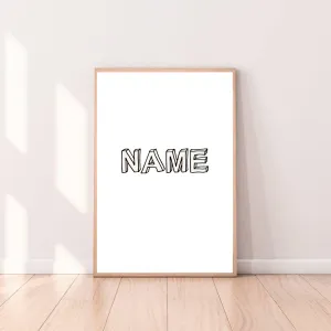 Personalized "Custom Name" Wall Art, Block