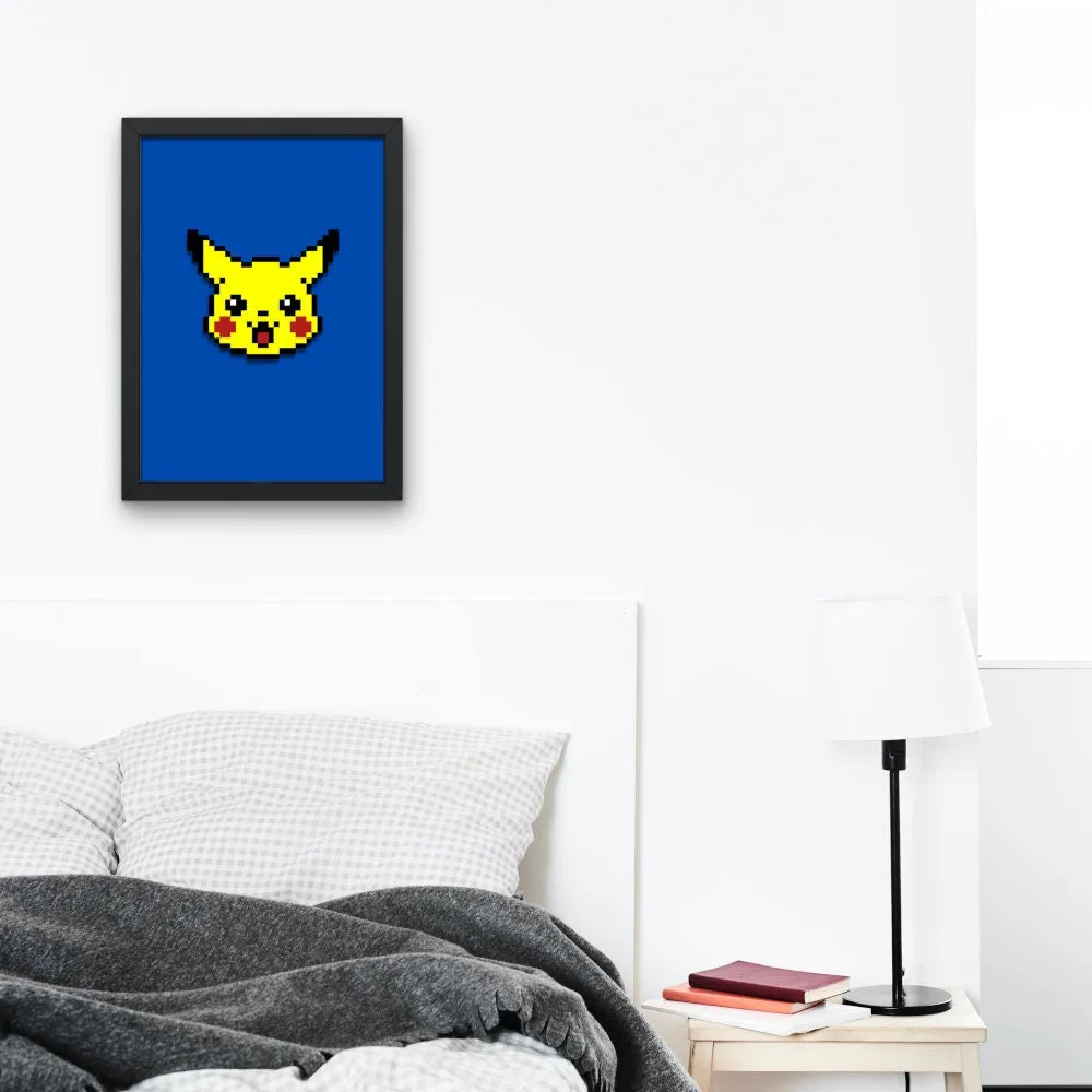 Pikachu Poster PRINTABLE WALL ART, Gaming Poster, Retro Game Poster, Pokémon Printable, Pokémon Go, Pikachu, Pokémon Figure, Pixel Art Print, Alternative Wall Art