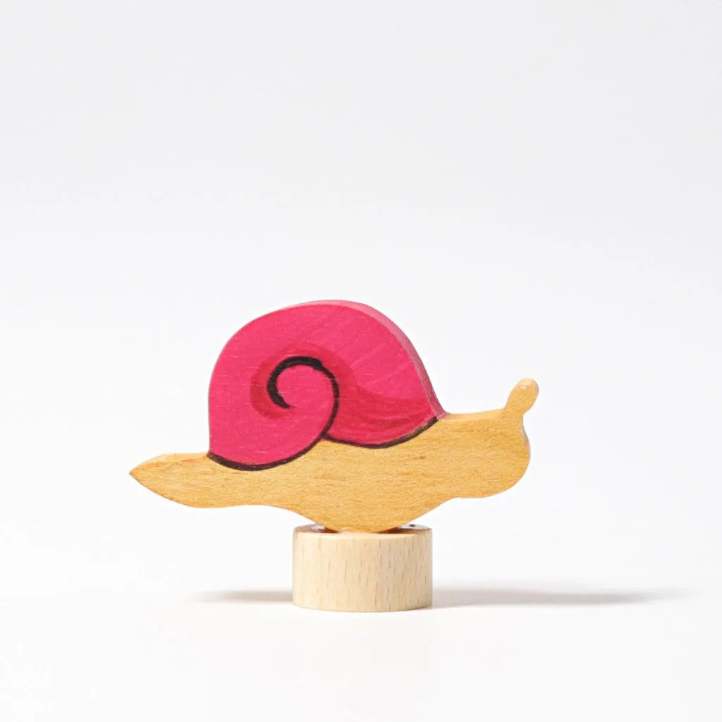 Pink snail birthday ring ornament