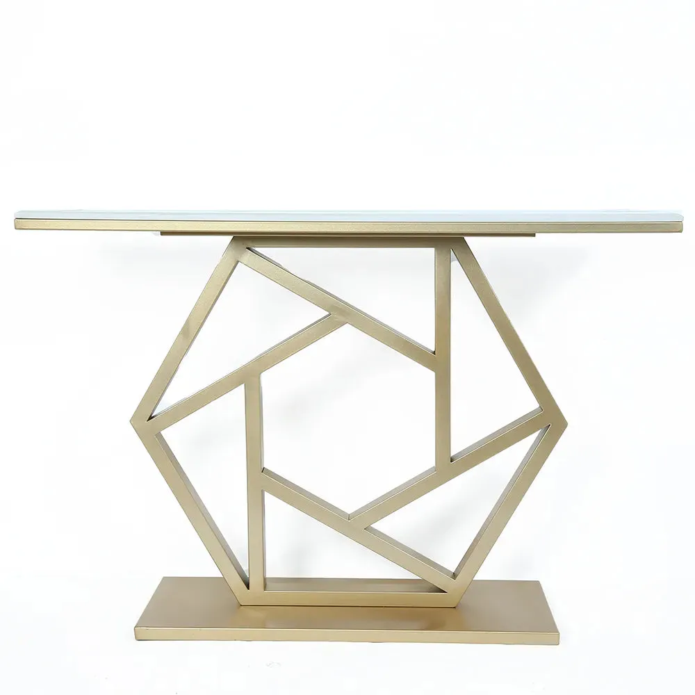 Pixel Golden Console Table - Stainless Steel