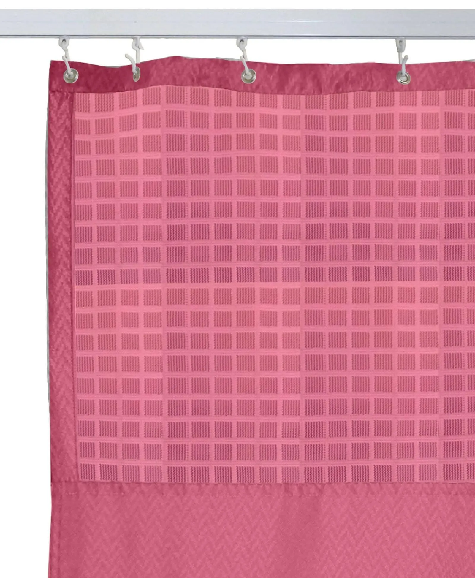 "Enhance Your Healthcare Environment with Lushomes Zig Zag Hospital Partition Curtains: 16x7 FT of Quality, Style, and Functionality!"(Pink)