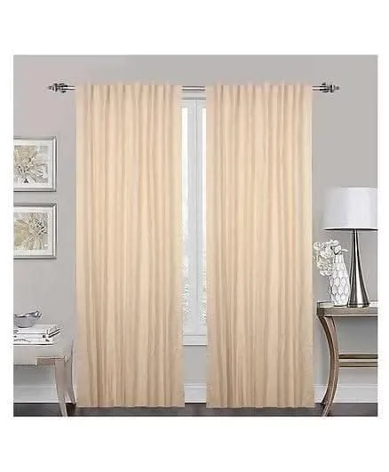 "Lushomes "Elegant Natural Light Filtering Linen Curtains - 50x84 Inches, Set of 2"