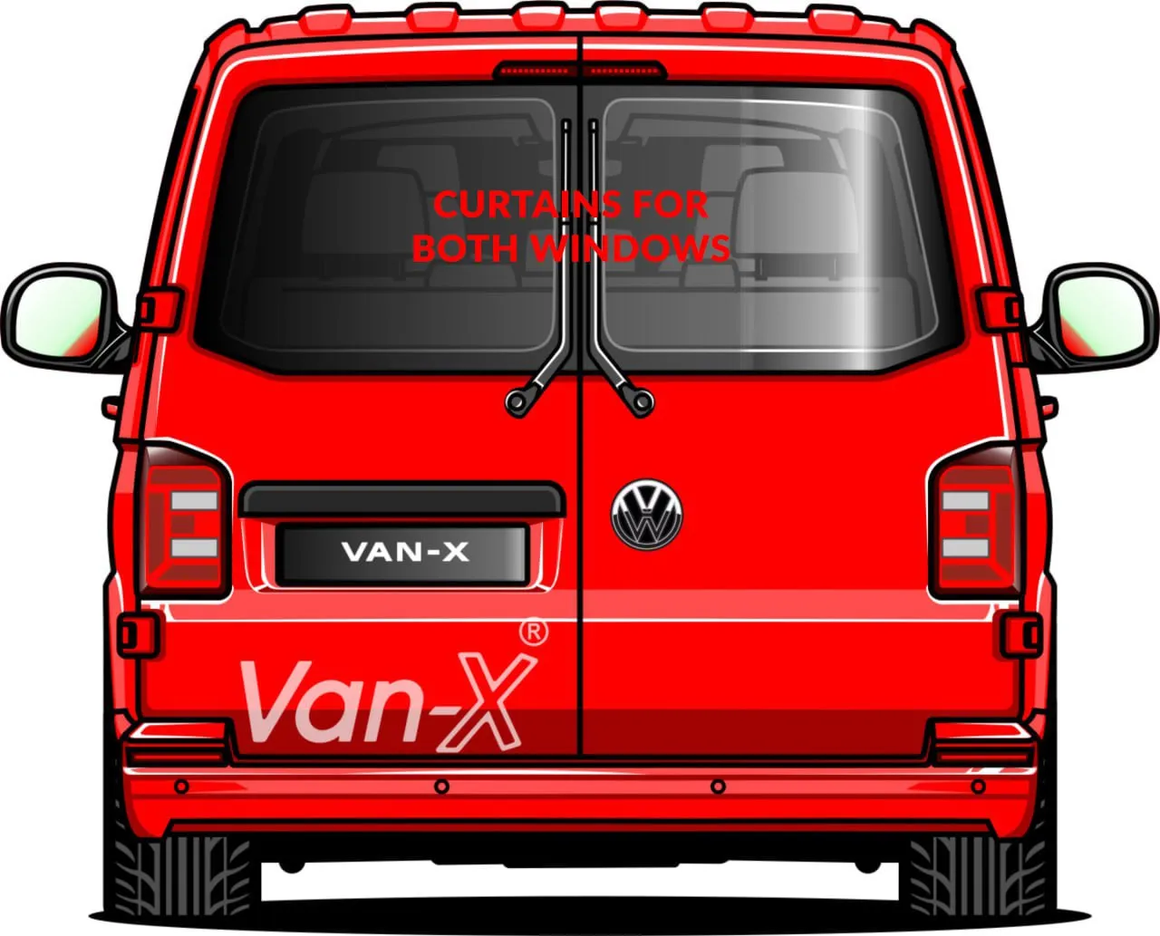 Renault Trafic Premium Window Curtains - Black/Burgundy - CREATE YOUR OWN BUNDLE! Van-X