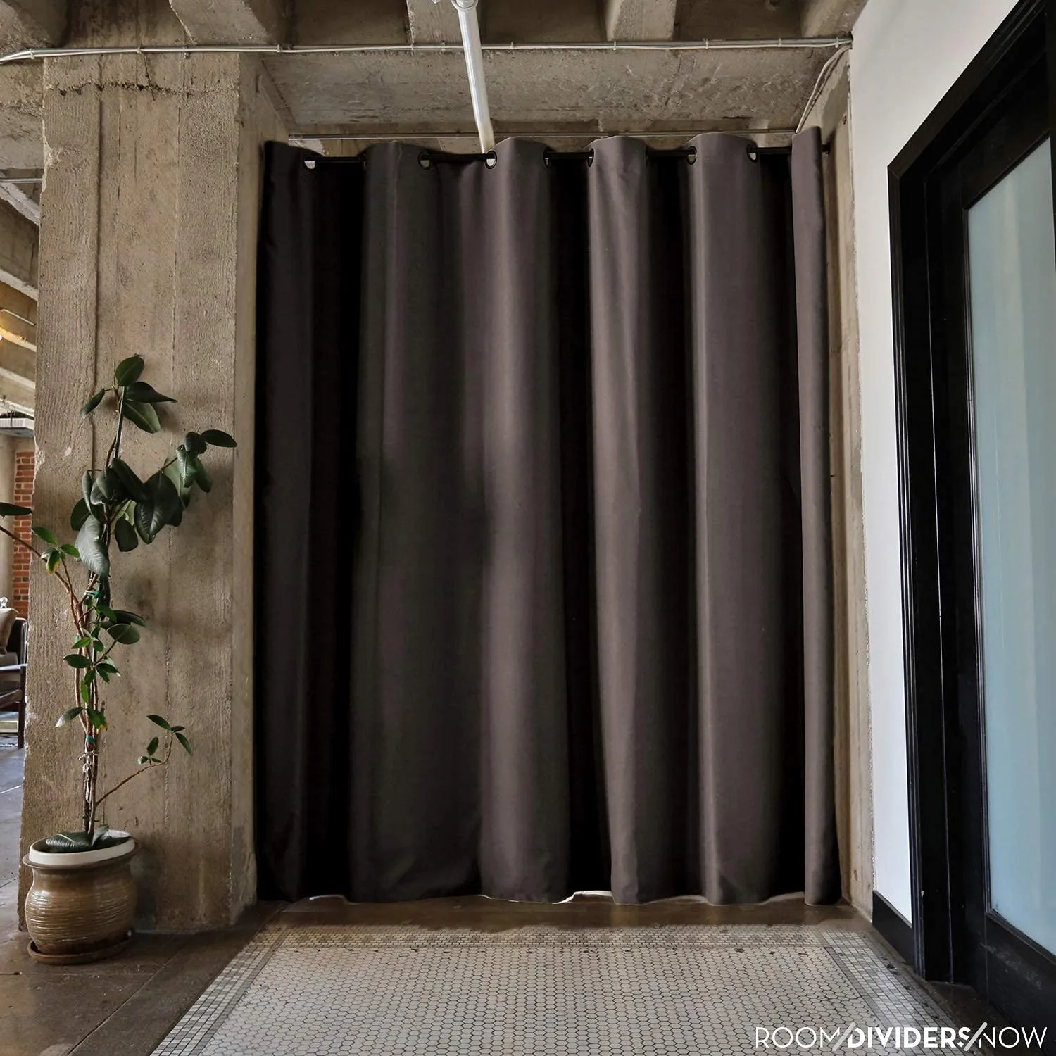 Room Divider Curtain, 9ft Tall X 15ft Wide (Dark Chocolate)