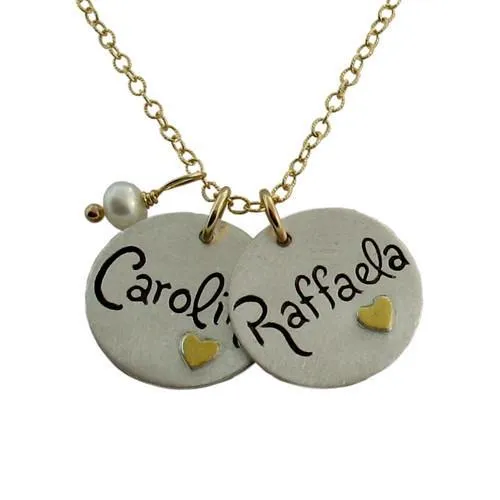 Script Name Charm w/ Gold Heart