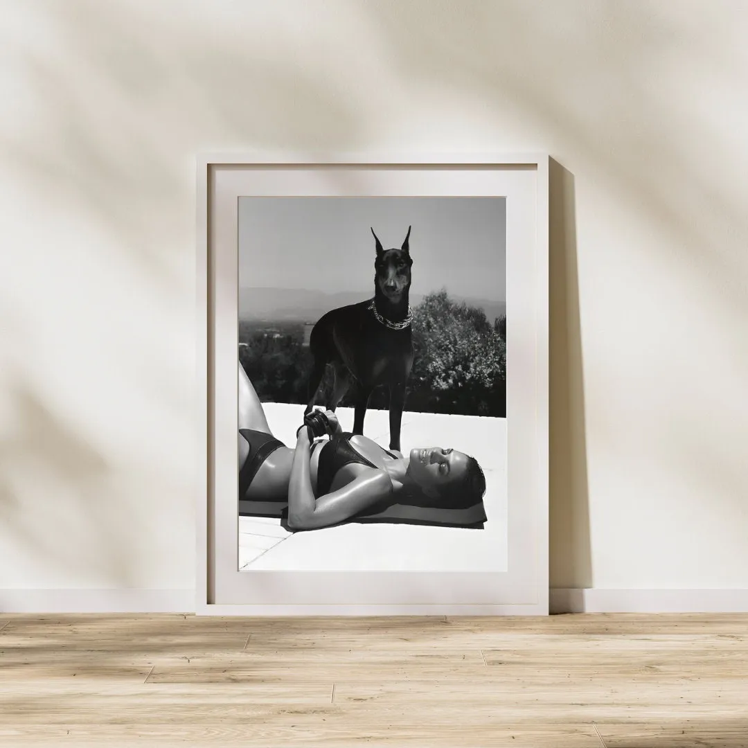 Set Of 2 Doberman Luxury Fashion Posters PRINTABLE WALL ART, Fashion Wall Art, Dog Lover, Designer Wall Art, Glam Decor