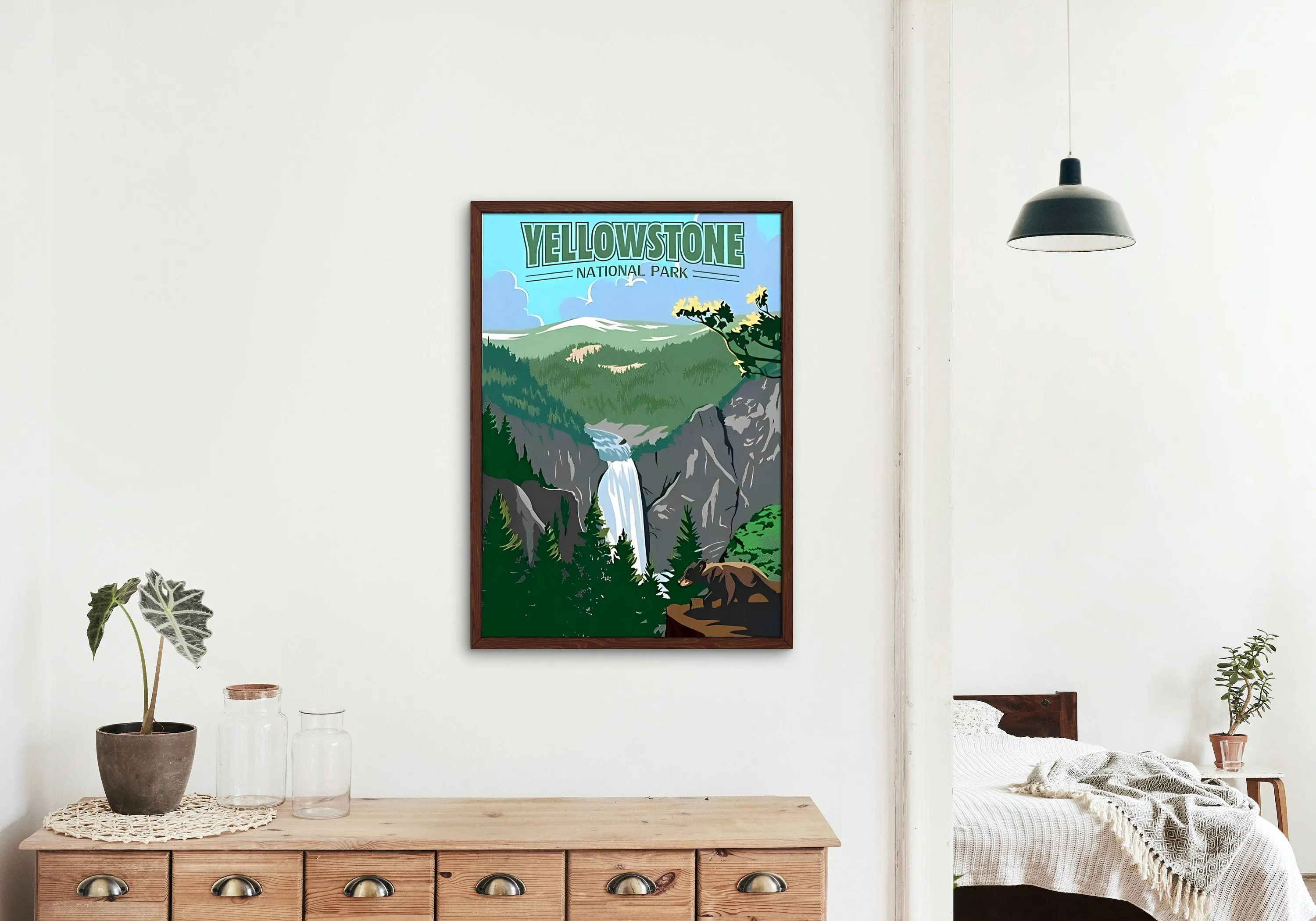 Set Of 3 Vintage National Park Posters PRINTABLE ART, Yellowstone Zion Arches, American National Park Wall Art, Vintage Travel Posters, Nature Wall Art