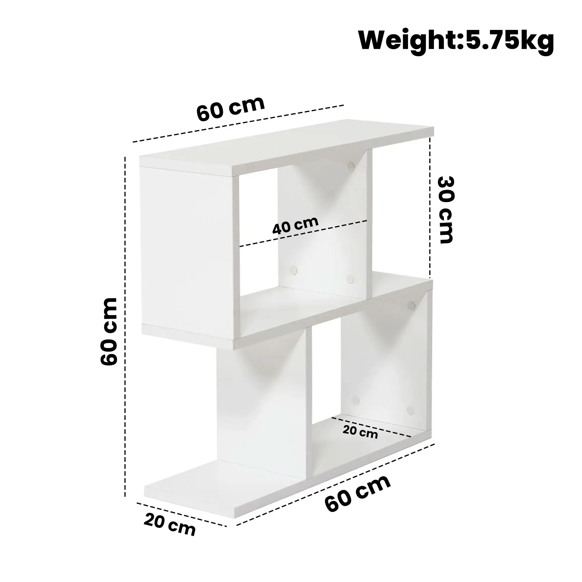 SG Traders 2 Tier, S Shape Sofa Side Table