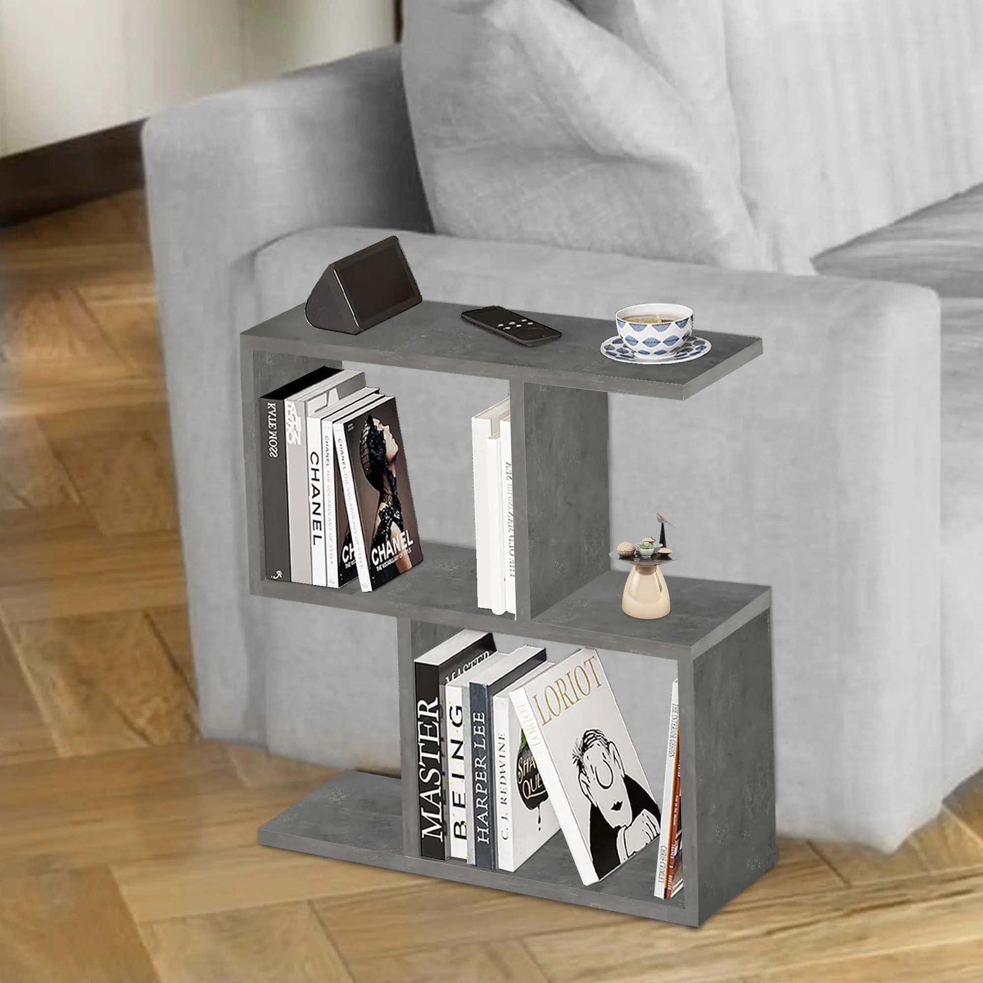 SG Traders 2 Tier, S Shape Sofa Side Table