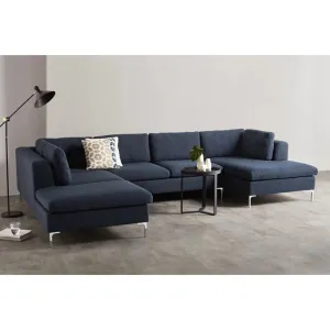 Smith L Shape 7 Seater Fabric Sofa Set | 7 Seater Sofa