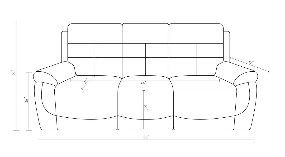 Sofa Recliner - Grey