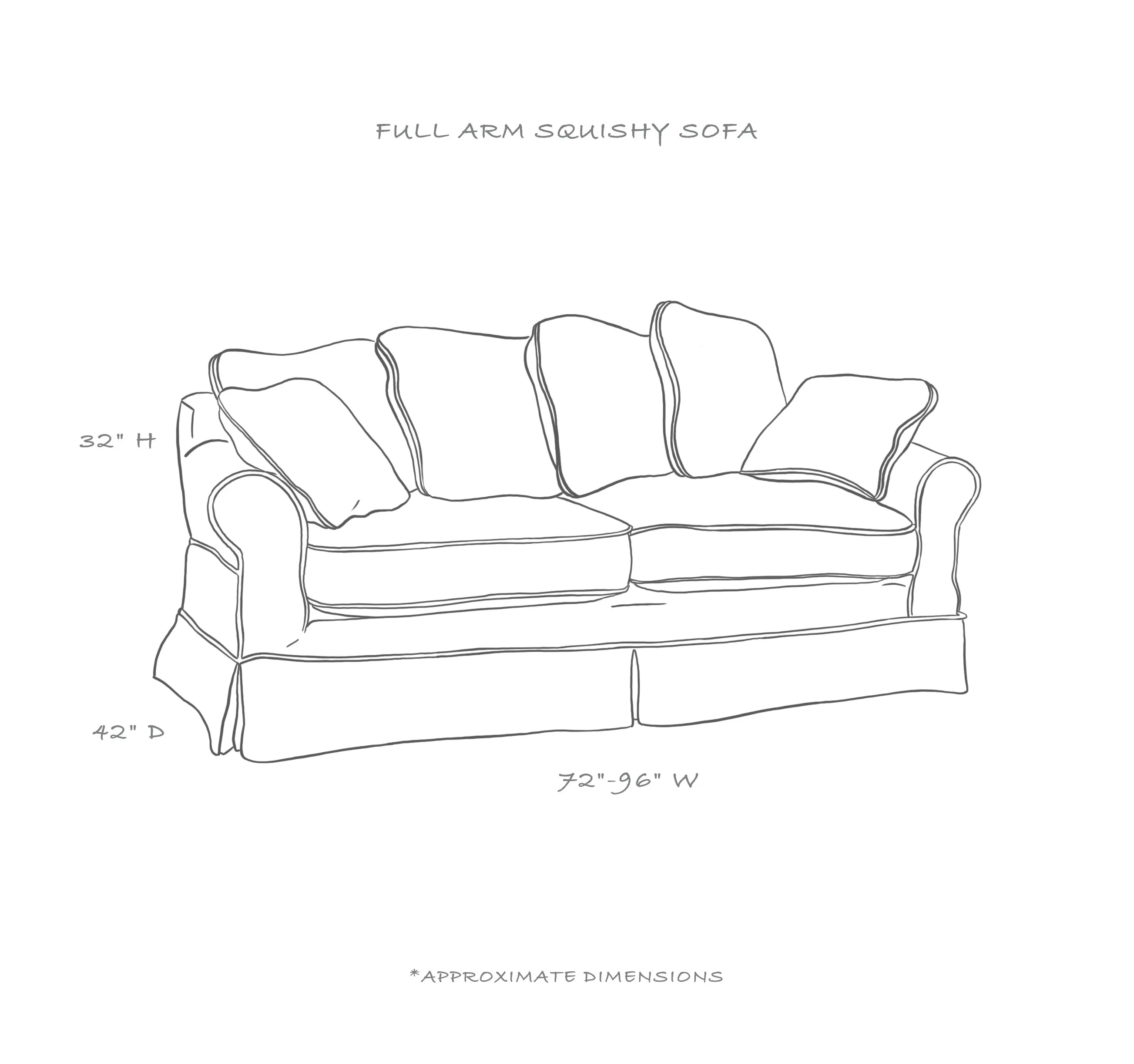 Squishy Full Arm Sofa